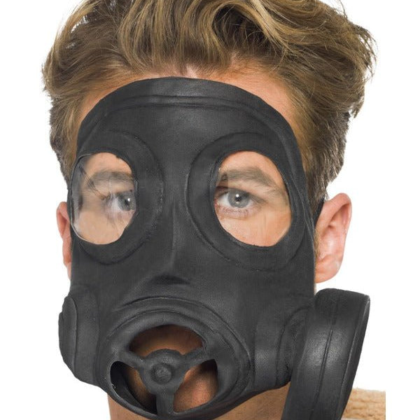 Gas Mask, Latex, Black - Adult Weekender
