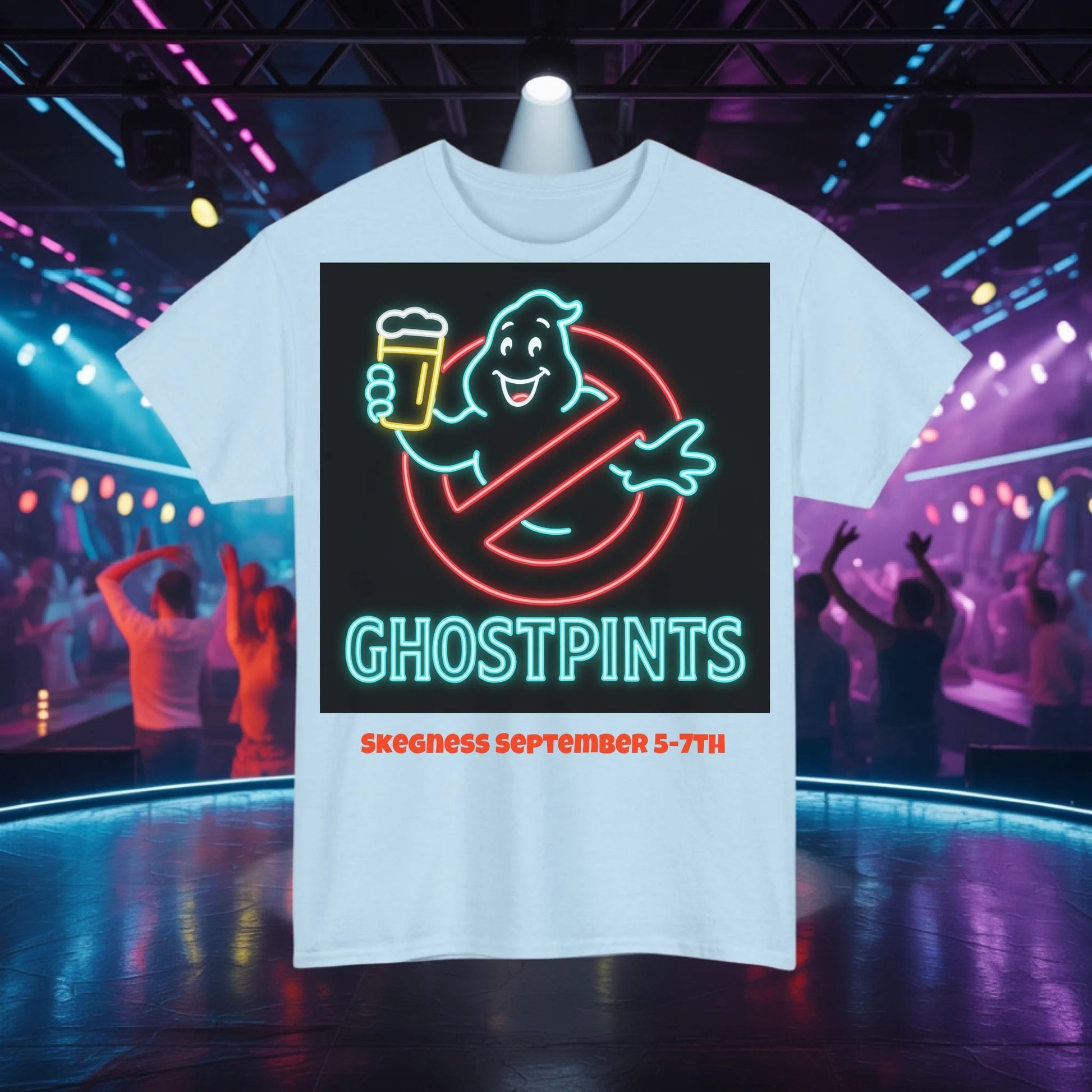 Ghost pints - Adult Weekender Front and Back Personalised Unisex Heavy T-Shirt 80s - Adult Weekender