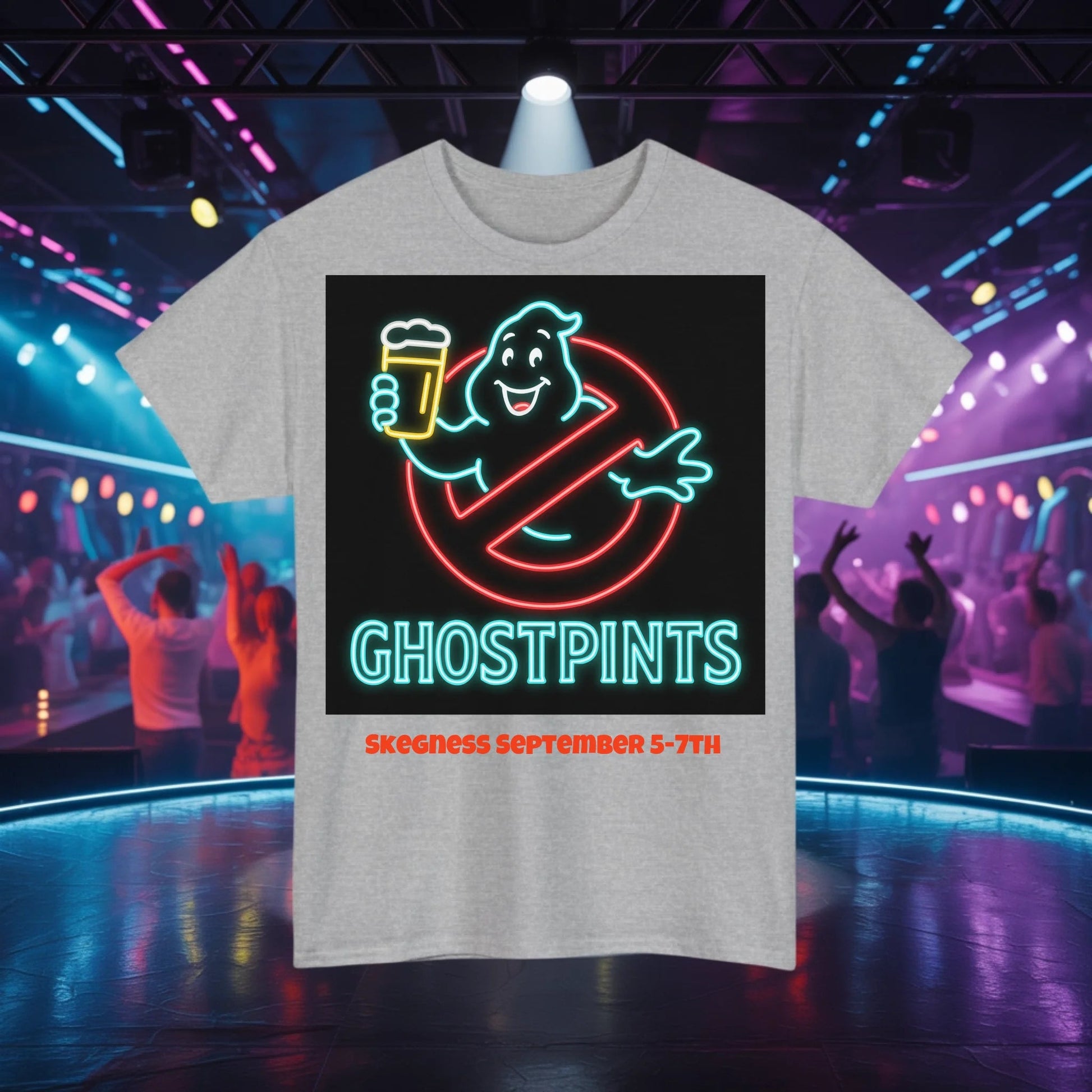 Ghost pints - Adult Weekender Front and Back Personalised Unisex Heavy T-Shirt 80s - Adult Weekender