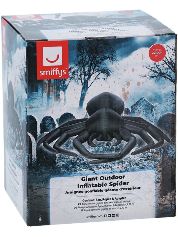 Giant Outdoor Inflatable Spider, 9ft - Adult Weekender