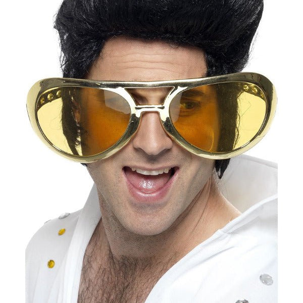 Giant Seventies Rock Specs, Gold - Adult Weekender