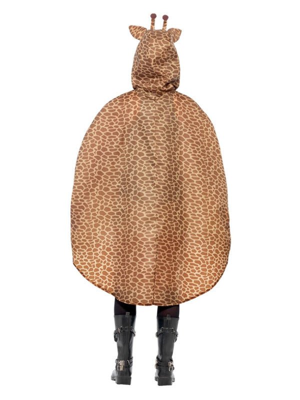 Giraffe Party Poncho, Brown - Adult Weekender