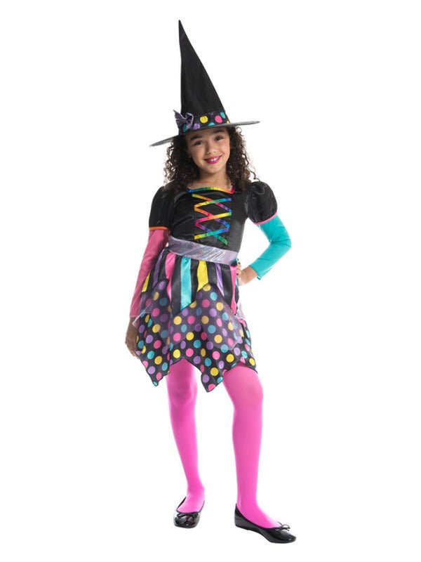 Girls Neon Witch Costume, - Adult Weekender