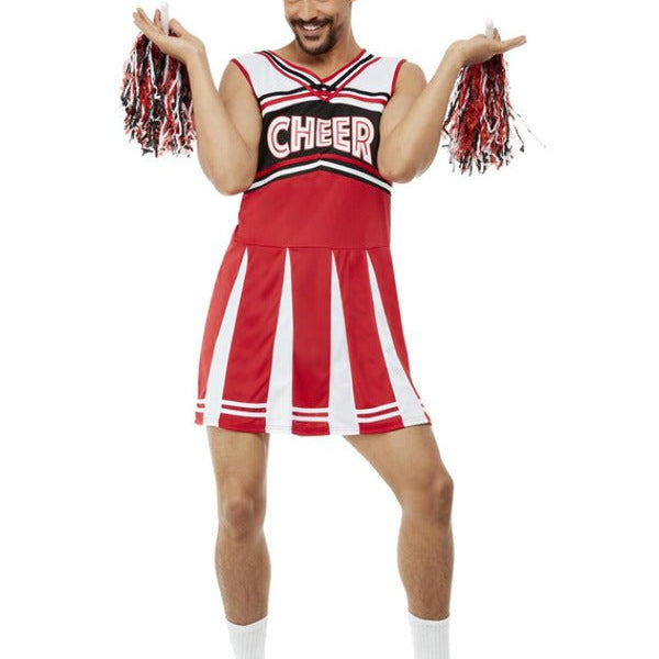 Give Me A...Cheerleader Costume, White & Red - Adult Weekender