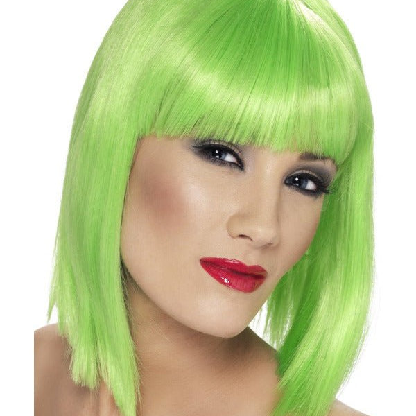 Glam Wig, Neon Green - Adult Weekender