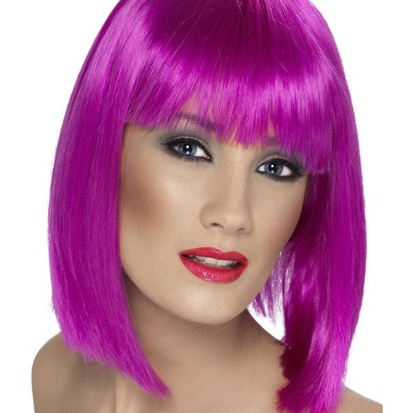 Glam Wig, Neon Purple - Adult Weekender