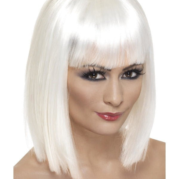 Glam Wig, White - Adult Weekender