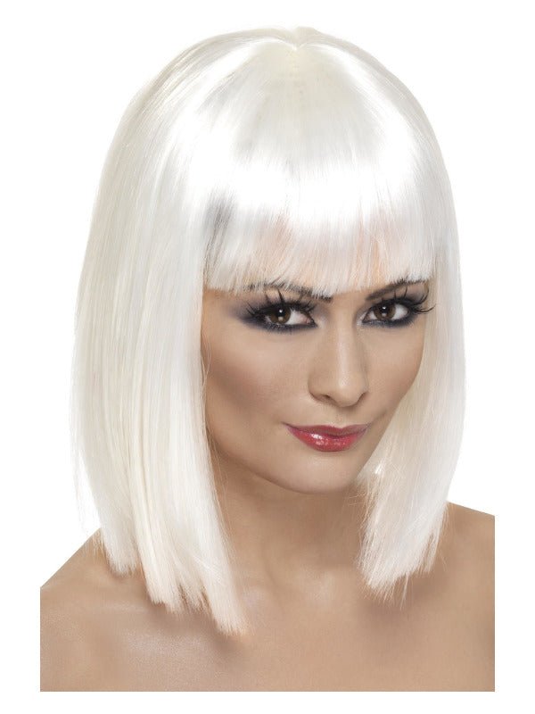 Glam Wig, White - Adult Weekender