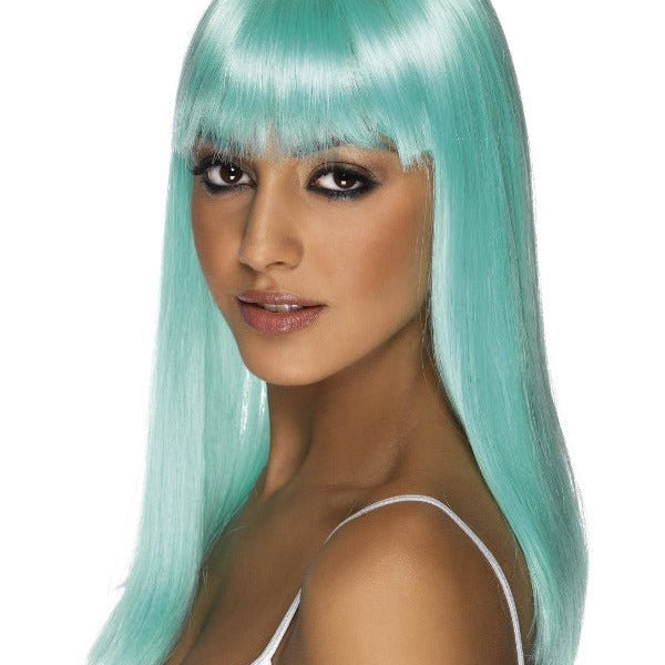 Glamourama Wig, Neon Aqua - Adult Weekender