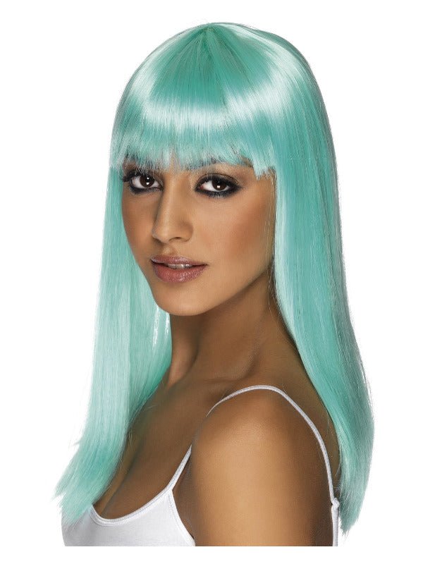 Glamourama Wig, Neon Aqua - Adult Weekender