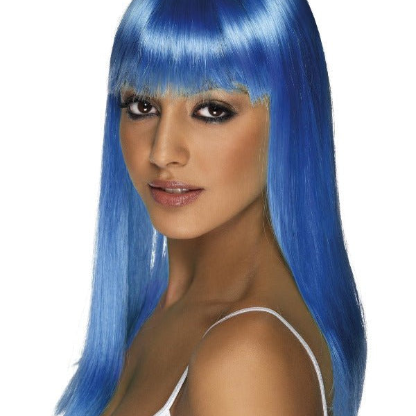 Glamourama Wig, Neon Blue - Adult Weekender