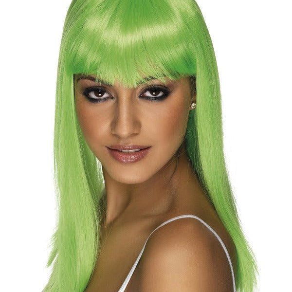 Glamourama Wig, Neon Green - Adult Weekender