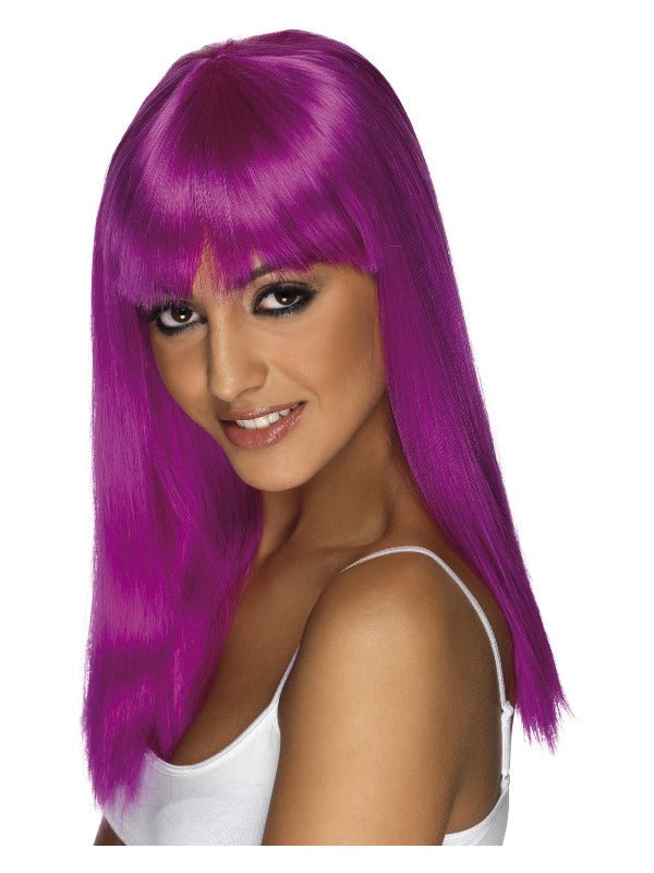 Glamourama Wig, Neon Purple - Adult Weekender