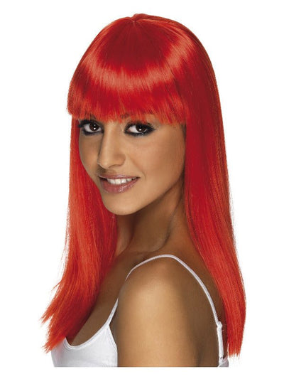 Glamourama Wig, Neon Red - Adult Weekender
