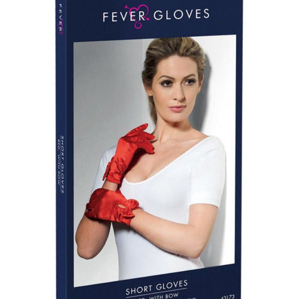 Gloves, Short, Red - Adult Weekender