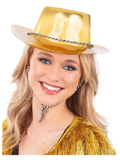 Gold Metallic Cowboy Hat - Adult Weekender