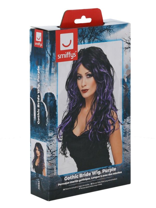 Gothic Bride Wig, Purple - Adult Weekender