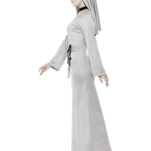Gothic Nun Costume, Grey - Adult Weekender