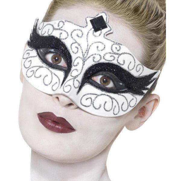 Gothic Swan Eyemask, White - Adult Weekender