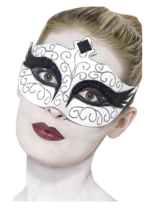 Gothic Swan Eyemask, White - Adult Weekender
