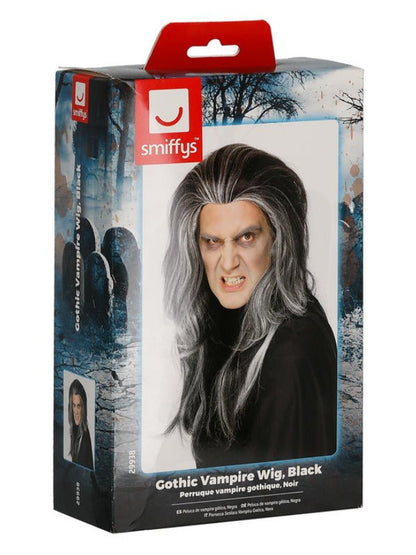 Gothic Vampire Wig, Black - Adult Weekender
