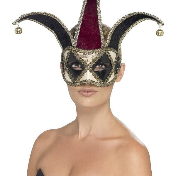 Gothic Venetian Harlequin Eyemask, Multi - Coloured - Adult Weekender