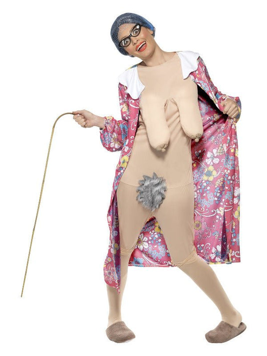 Gravity Granny Costume, Patterned - Adult Weekender