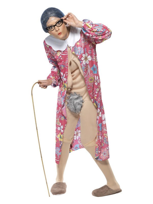 Gravity Granny Costume, Patterned - Adult Weekender