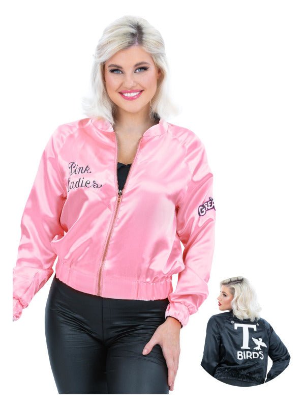 Grease Pink Ladies &amp; T - Birds Reversible Jacket - Adult Weekender