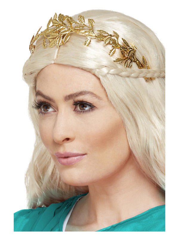 Grecian Leaf Headband, Gold - Adult Weekender