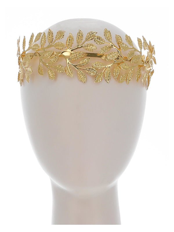 Grecian Leaf Headband, Gold - Adult Weekender