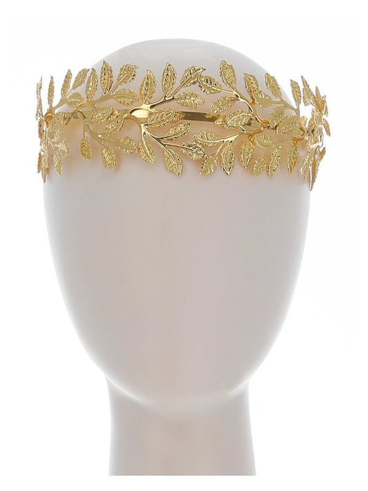 Grecian Leaf Headband, Gold - Adult Weekender