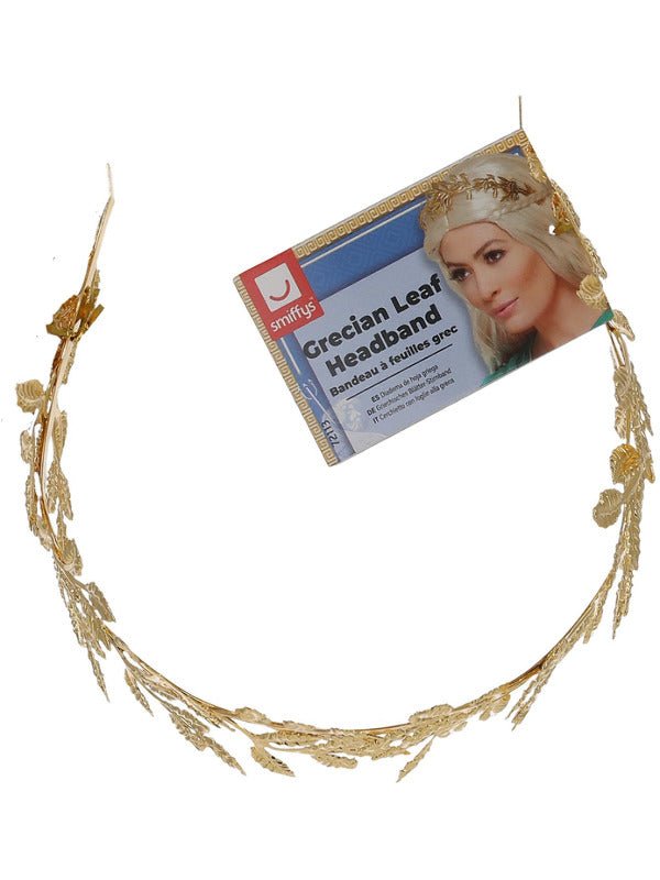 Grecian Leaf Headband, Gold - Adult Weekender