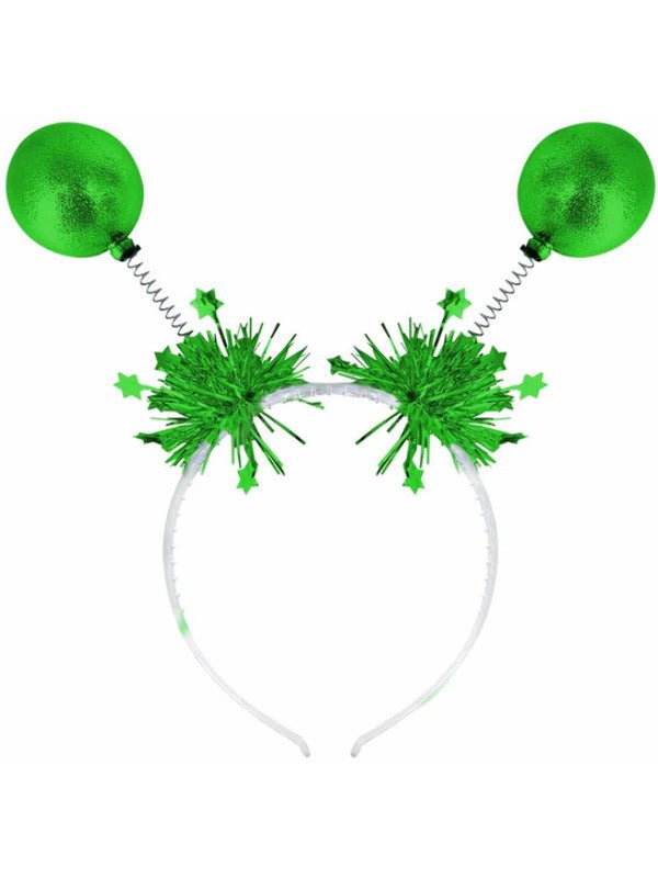 Green Metallic Ball Bopper Headband - Adult Weekender