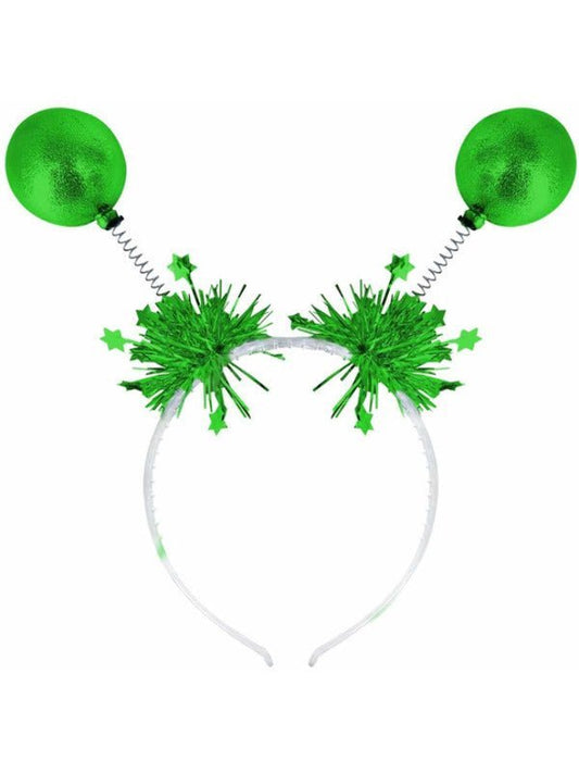 Green Metallic Ball Bopper Headband - Adult Weekender