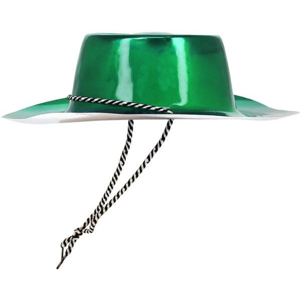 Green Metallic Cowboy Hat - Adult Weekender