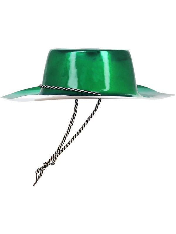 Green Metallic Cowboy Hat - Adult Weekender