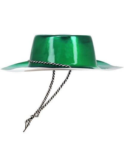 Green Metallic Cowboy Hat - Adult Weekender