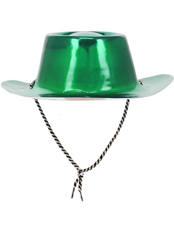 Green Metallic Cowboy Hat - Adult Weekender