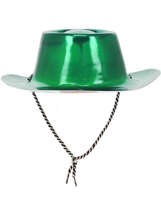 Green Metallic Cowboy Hat - Adult Weekender