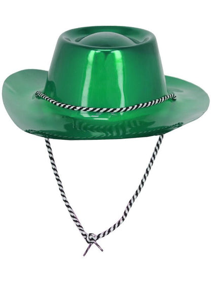 Green Metallic Cowboy Hat - Adult Weekender