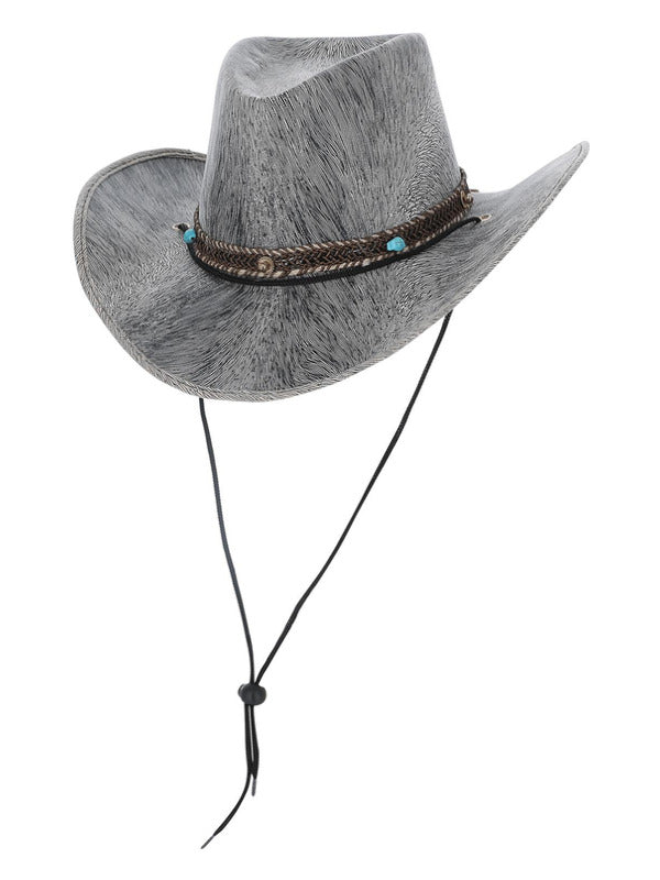 Grey Western Distressed Cowboy Hat - Adult Weekender