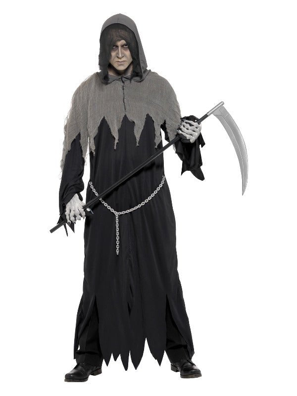 Grim Reaper Robe Costume, Black - Adult Weekender
