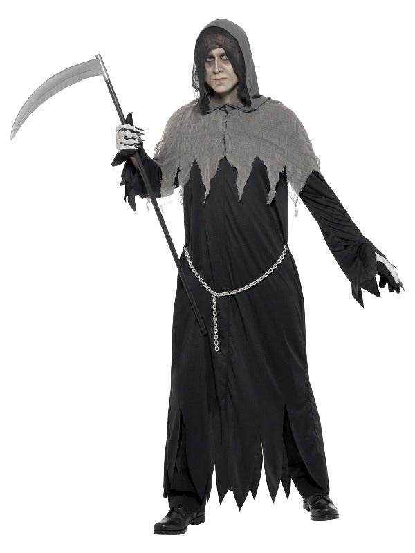 Grim Reaper Robe Costume, Black - Adult Weekender