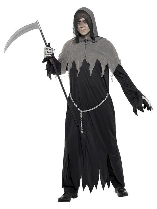 Grim Reaper Robe Costume, Black - Adult Weekender