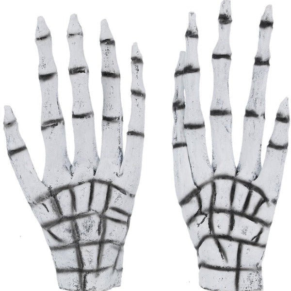 Grim Reaper/Skeleton Gloves, White - Adult Weekender