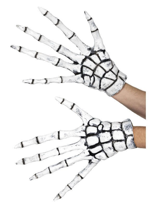 Grim Reaper/Skeleton Gloves, White - Adult Weekender