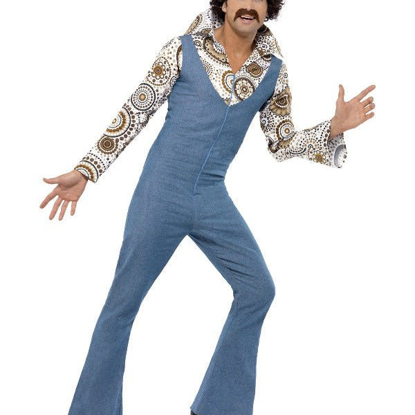 Groovy Dancer Costume, Blue - Adult Weekender