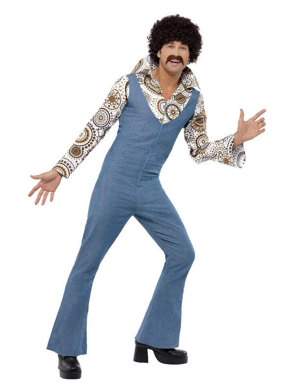 Groovy Dancer Costume, Blue - Adult Weekender