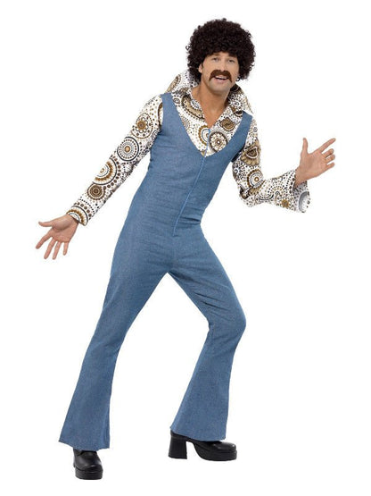 Groovy Dancer Costume, Blue - Adult Weekender